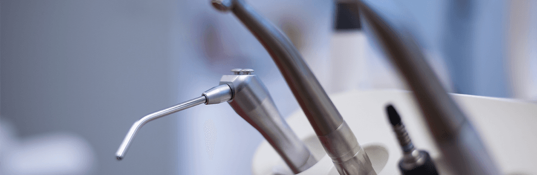 air jet and other dental equipment on working station