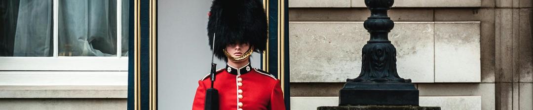 A guard standing up