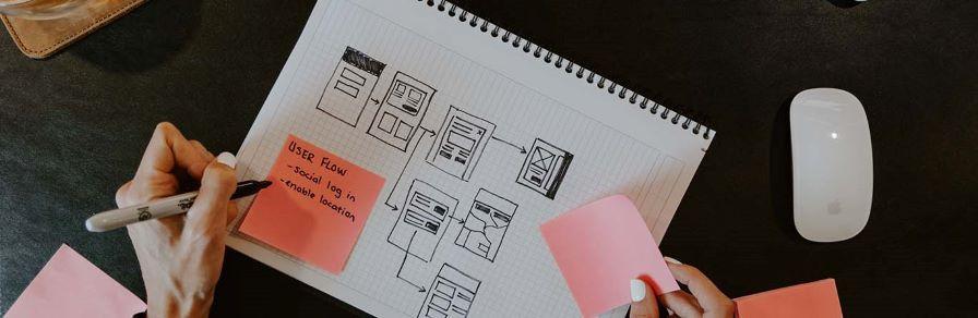 A student design a user flow