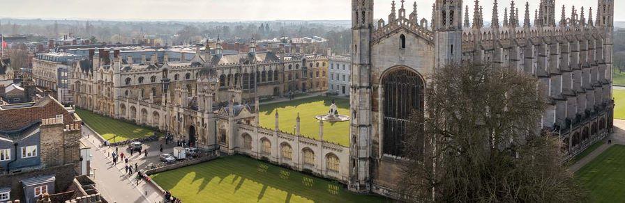 View of university from above