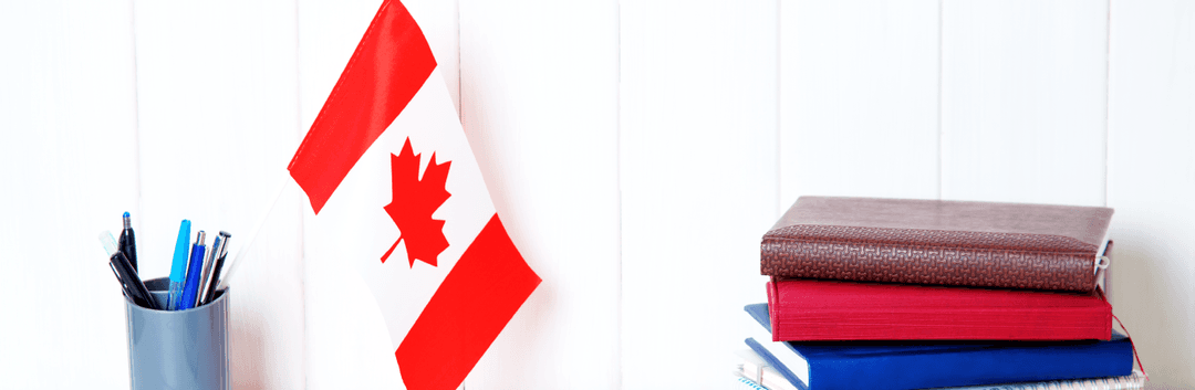 A book and Canada mini flag.