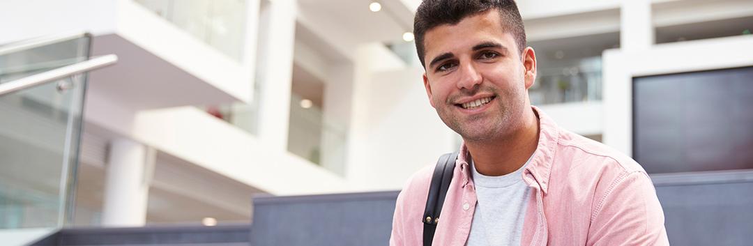 a man smiling