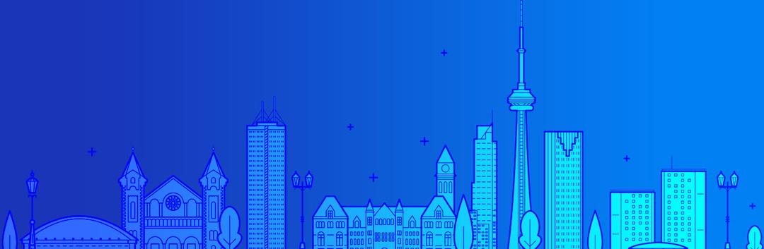 a doodle of buildings in Canada