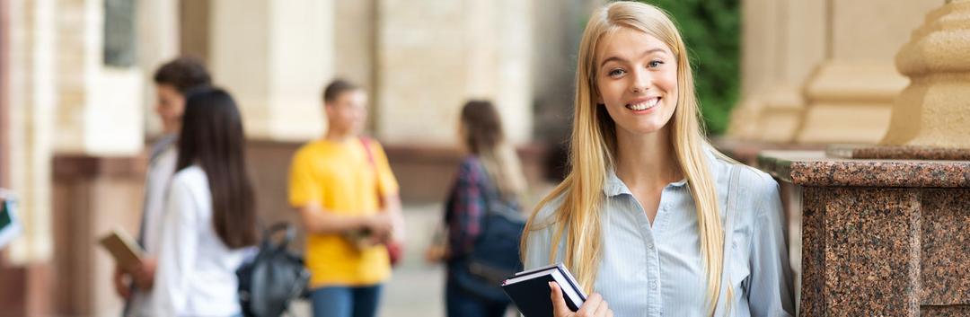 A female student smiling