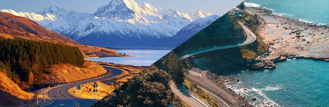 Collage of Landscapes in Australia and New Zealand